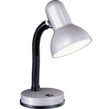 Lampă de birou Basic1 E27 max. 1x40W, cu întrerupător, argintiu-thumb-1