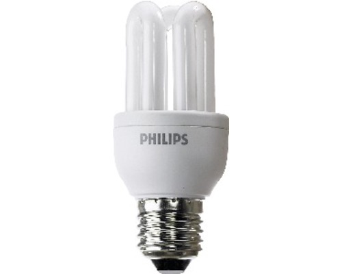 Bec economic Philips Genie E27 18W 1145 lumeni, formă baton, lumină caldă
