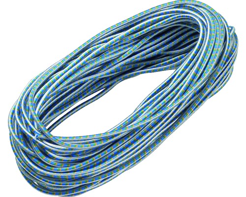 Cordelină elastică poliamidă Mamutec Ø5mm, albastru/verde