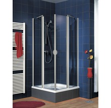Cabină de duș pătrată Schulte Lugano, 90x90x180 cm, sticlă securizată transparentă, profil alunatur-thumb-0