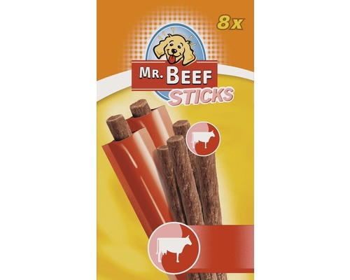 Snack pentru câini MR. BEEF sticks-uri cu vită 8 buc.