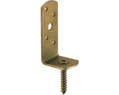 Coltar pentru gard din lemn 75x30 mm, galben zincat