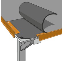Cornier margine cu opritor PRECIT pentru toate tipurile de acoperiș 0,5x237x2000 mm zincat-thumb-1