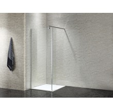 Perete duș tip walk-in basano Modena, 100x195 cm, sticlă securizată transparentă, profil cromat-thumb-7