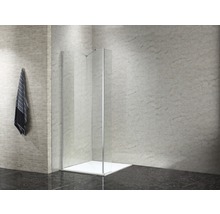 Perete duș tip walk-in basano Modena, 100x195 cm, sticlă securizată transparentă, profil cromat-thumb-8