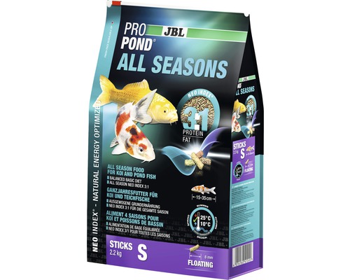 Hrană pentru toate anotimpurile JBL ProPond All Seasons S, 2,2 kg