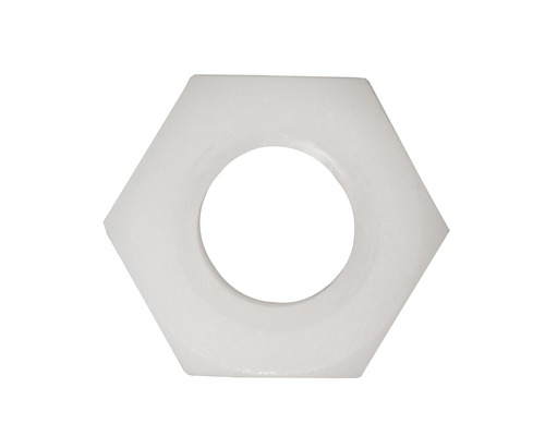 Piulițe hexagonale simple Dresselhaus M10 DIN934 plastic alb, 50 bucăți-0