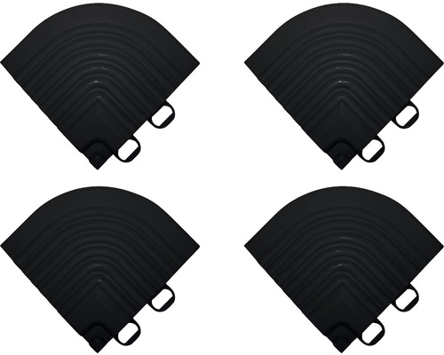 Element de colț pentru pavaj click 6,2x6,2 cm 4 bucăți, negru