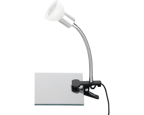 Lampă de birou Ledo GU10 3W, bec LED inclus, argintiu/alb