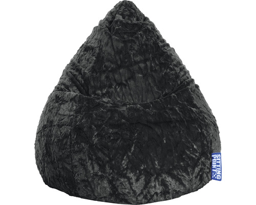 Fotoliu puf beanbag Sitting Point Fluffy XL negru 70x110 cm