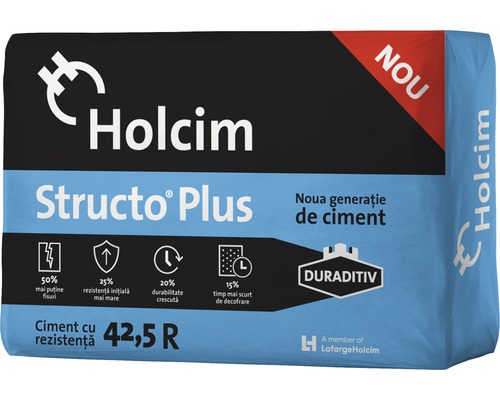 Trivial Mathematical Fumble Ciment Holcim Structo Plus cu duraditiv 42,5R 40 kg - HORNBACH România