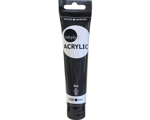 Culoare acrilică Simply negru 75 ml-0