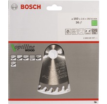 Disc fierăstrău circular Bosch Zubehör Optiline Wood Ø160x2,6x20 mm 36 dinți-thumb-1