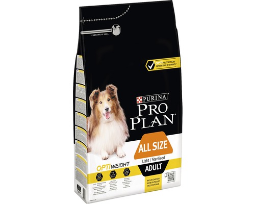 Hrană uscată pentru câini PURINA Pro Plan All Size Adult Light/Sterillised cu pui 3 kg