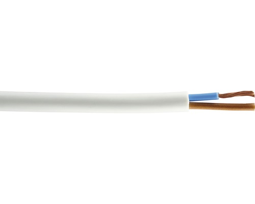 Cablu MYYM (H05VV-F) 2x1 mm² alb, inel 100m-0