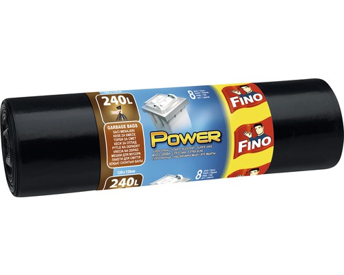 Saci menajeri Fino Power 240L 120x150 cm, rolă 8 bucăți