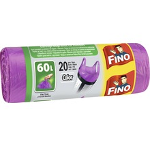 Saci menajeri Fino Color 60L 59x72 cm, cu mânere, rolă 20 bucăți-thumb-0