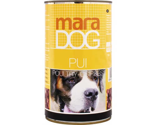Hrană umedă pentru câini Maradog cu pui, 1.25 kg