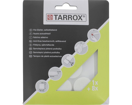 Protecţie pâslă Tarrox 28mm, alb, pachet 9 bucăți