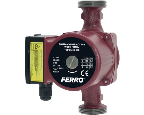 Pompă de circulație pentru apă potabilă Ferro 25-60 180