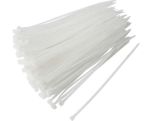 Coliere rapide din plastic Strohm 4,8x300 mm, pachet 50 bucăți, alb