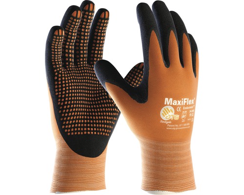 Mănuși de protecție ATG MaxiFlex Endurance din nailon & lycra, impregnate cu nitril, mărimea 10-0