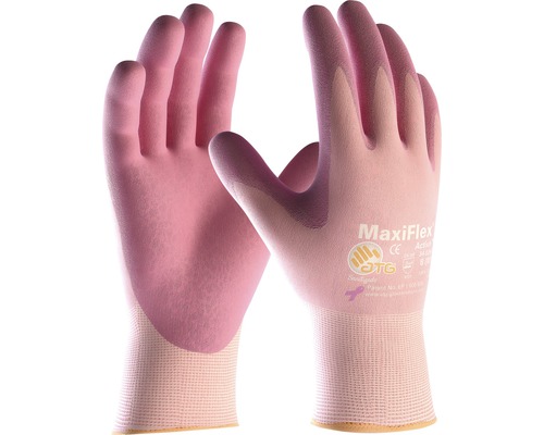 Mănuși de protecție ATG MaxiFlex Active din nailon & lycra, impregnate cu nitril, mărimea 7