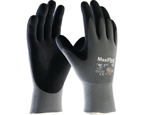 Mănuși de protecție ATG MaxiFlex Ultimate din nailon & lycra, impregnate cu nitril, mărimea 9-0