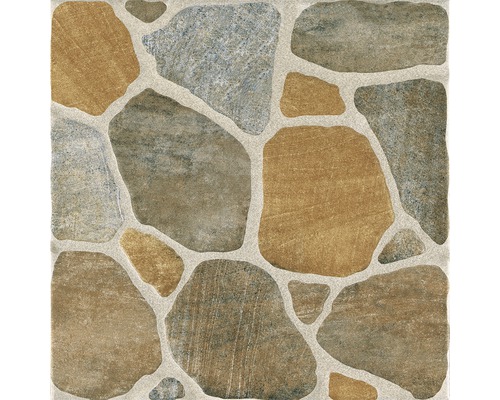 Gresie exterior porțelanată glazurată Geostone maro 33x33 cm