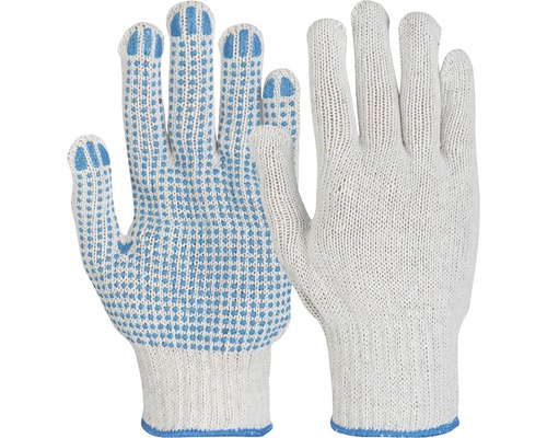 Mănuși de protecție DCT Picou tricotate din fibre mixte, puncte din PVC în palmă, 1 pereche