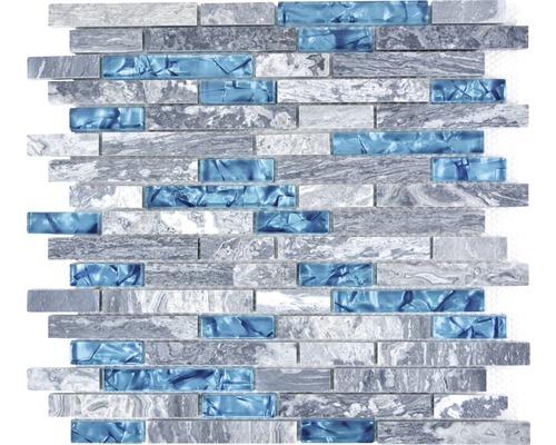 Suri Suitable Useful Mozaic piatră naturală XCM MV688 mix gri-albastru 30x29 cm - HORNBACH  România