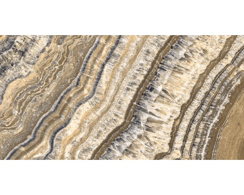 Gresie interior porțelanată glazurată Kingdom Brown-A rectificată 60x120 cm