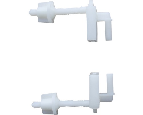 Set balamale pentru fixare capac WC, plastic alb-0