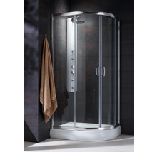 Cabină de duș asimetrică Radaway Premium Plus E 1900, 100x80x190 cm, sticlă securizată transparentă, profil crom-thumb-0