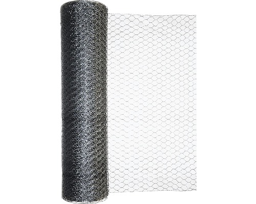 Plasă gard zincată hexagonală Kaiserthal 0,7 mm 1x10 m argintiu