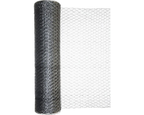 Plasă gard zincată hexagonală Kaiserthal 0,7 mm 0,5x10 m argintiu