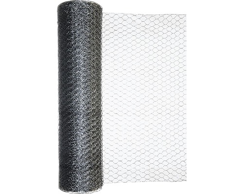 Plasă gard zincată hexagonală Kaiserthal 0,8 mm 0,5x10 m, argintiu