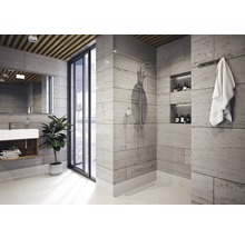 Sistem de duș cu baterie monocomandă Ferro Algeo, bară duș cu suport culisant, duș fix și pară duș mobila, crom-thumb-7