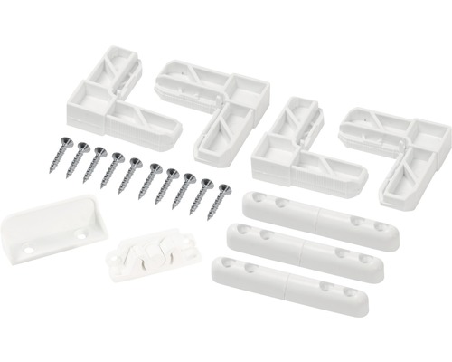 Set accesorii pentru montarea plaselor de țânțari, alb-0