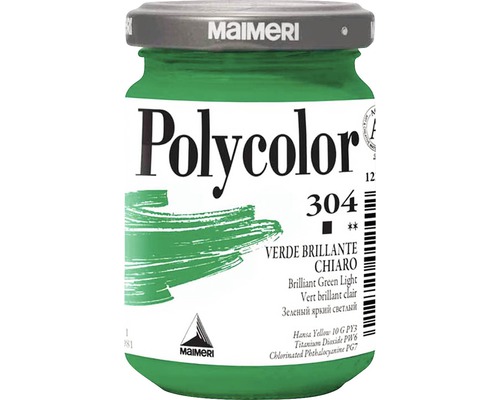 Culoare vinilică Polycolor 304 Brilliant Green Light 140 ml-0