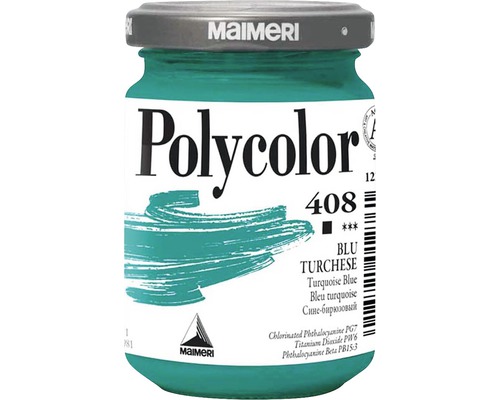 Culoare vinilică Polycolor 408 Turquoise Blue 140 ml