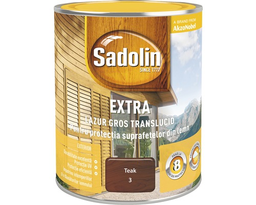 Lazură pentru lemn Sadolin Extra teak 0,75 l-0