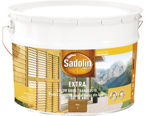 Lazura pentru lemn Sadolin Extra nuc 10 l