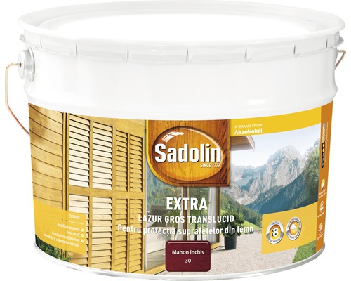Lazura pentru lemn Sadolin Extra mahon inchis 10 l
