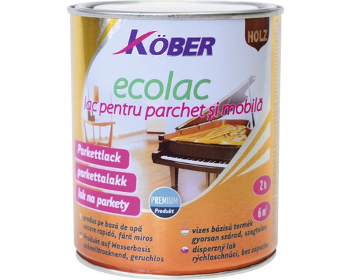 Lac pe baza de apa pentru parchet si mobila Ecolac Köber 0,75 l