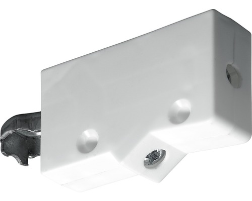 Suport plastic alb reglabil Hettich max. 35kg, pentru suspendat dulapuri, pachet 10 perechi stânga-dreapta