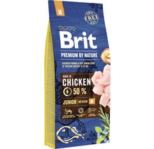 Hrană uscată pentru câini Brit Premium By Nature Junior M cu pui 15 kg-thumb-0