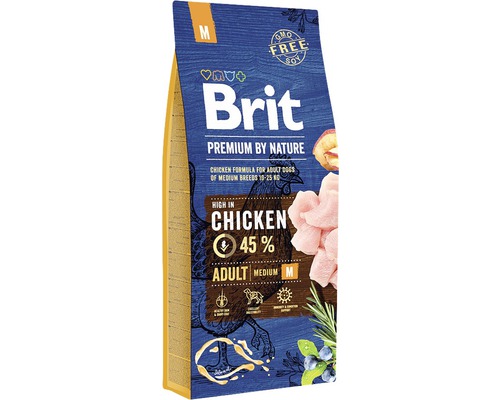 Hrană uscată pentru câini Brit Premium by Nature Adult M, 15 kg-0