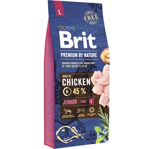 Hrană uscată pentru câini Brit Premium By Nature Junior L cu pui 15 kg-thumb-0