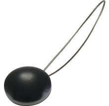Magnet decorativ Pearls pentru perdea - cu fir metalic de fixare, gri-thumb-0